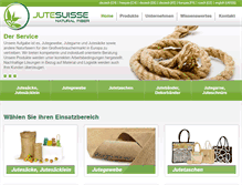 Tablet Screenshot of jute-suisse.ch